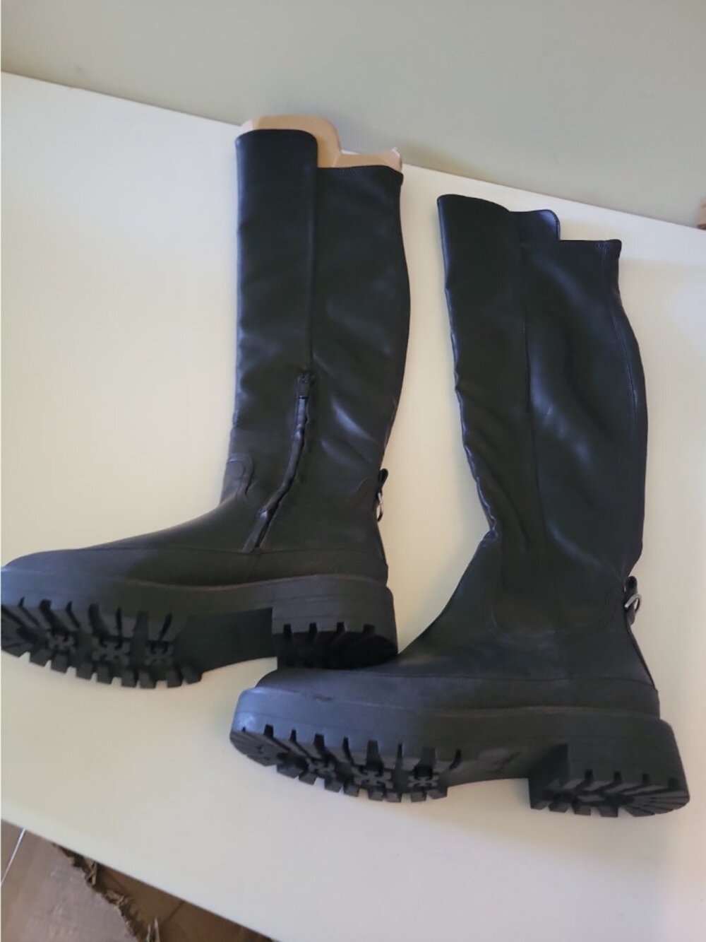 Sam Edelman Lerue Women's Tall Knee High Black Boots Size 10
